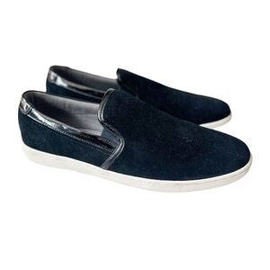 Ted Baker London Chaise Black Suede Slip On Loafers